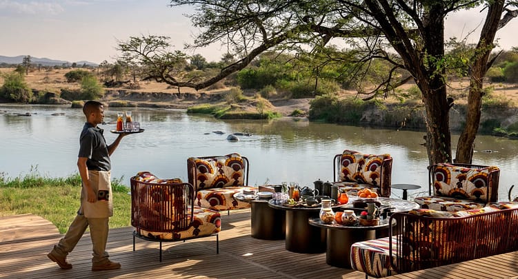 FREE Night at &Beyond Grumeti Serengeti River Lodge 3 Serengeti River lodge guest area