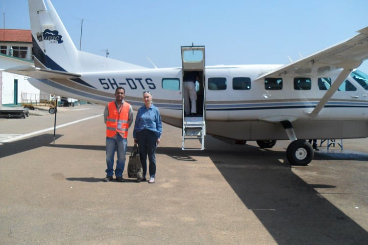 Auric Air Services 9 Jane Goodall on Auric Air Flight